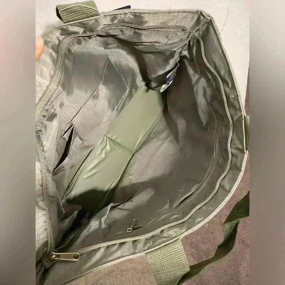 Disney Animations Army Green Tote Bag NWT Classic Glitter Sequin Mickey Mouse - Picture 7 of 9